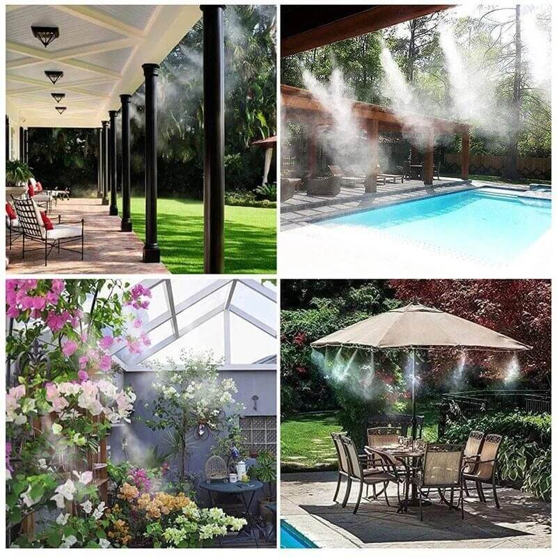 Système d’irrigation automatique de 5 m/10 m/15 m/20 m avec buses réglables pour jardin, balcon, potager et serre – système d’arrosage goutte à goutte économe en eau, en plastique PP + POM noir | Sulvida