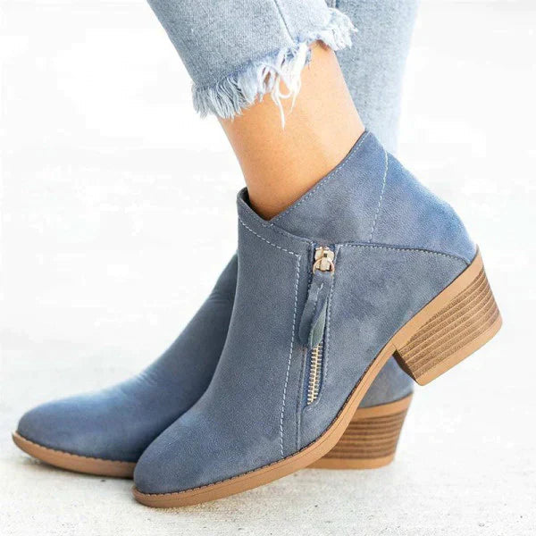 Orthopedische Damesschoenen van Leer met Zijrits – Comfortabel en Steunend | Sulvida
