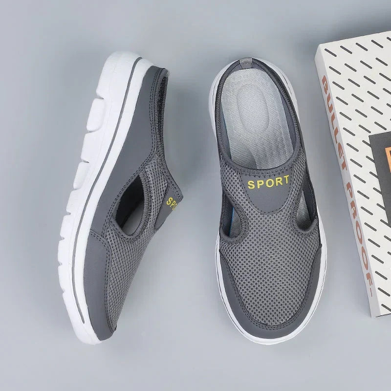 Mocassins orthopédiques à talon ouvert – Confort respirant en mesh pour intérieur et extérieur | Sulvida
