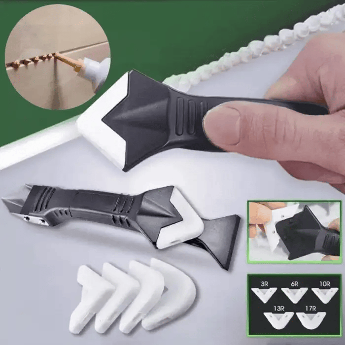 Grattoir à joint 3-en-1 – Outil universel pour lisser, enlever et gratter | Sulvida