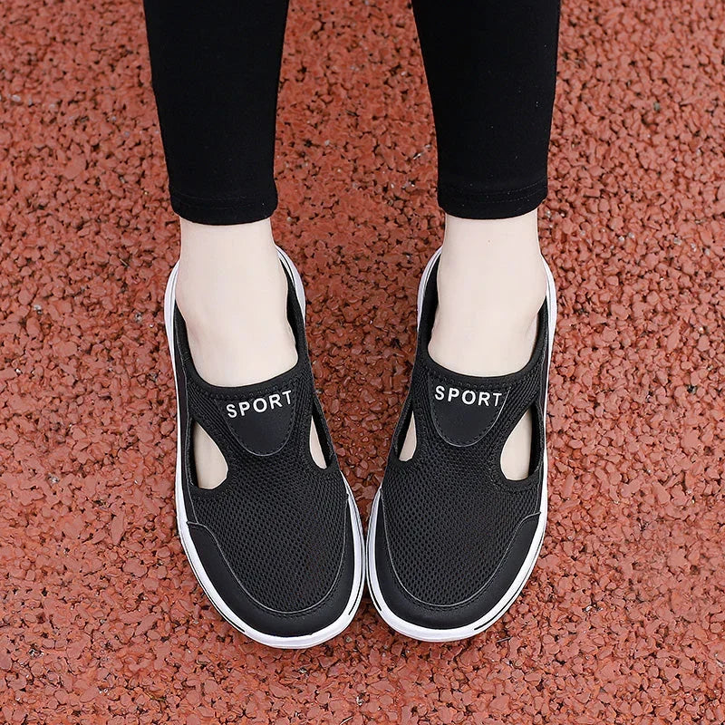Mocassins orthopédiques à talon ouvert – Confort respirant en mesh pour intérieur et extérieur | Sulvida