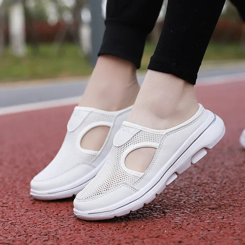 Mocassins orthopédiques à talon ouvert – Confort respirant en mesh pour intérieur et extérieur | Sulvida