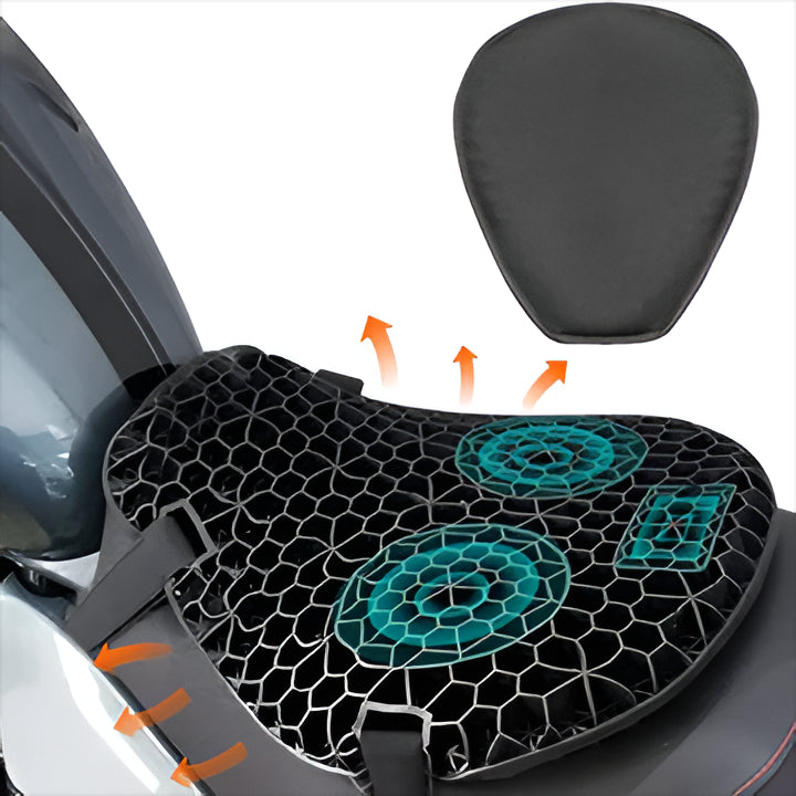 Coussin de selle pour moto pour les longs trajets – coussin confortable avec absorption des chocs et design antidérapant pour motards | Sulvida