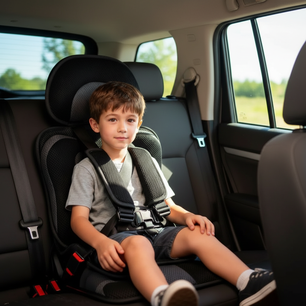 Rehausseurs de voyage pliables pour enfants – Siège auto portable avec harnais 5 points | Sulvida