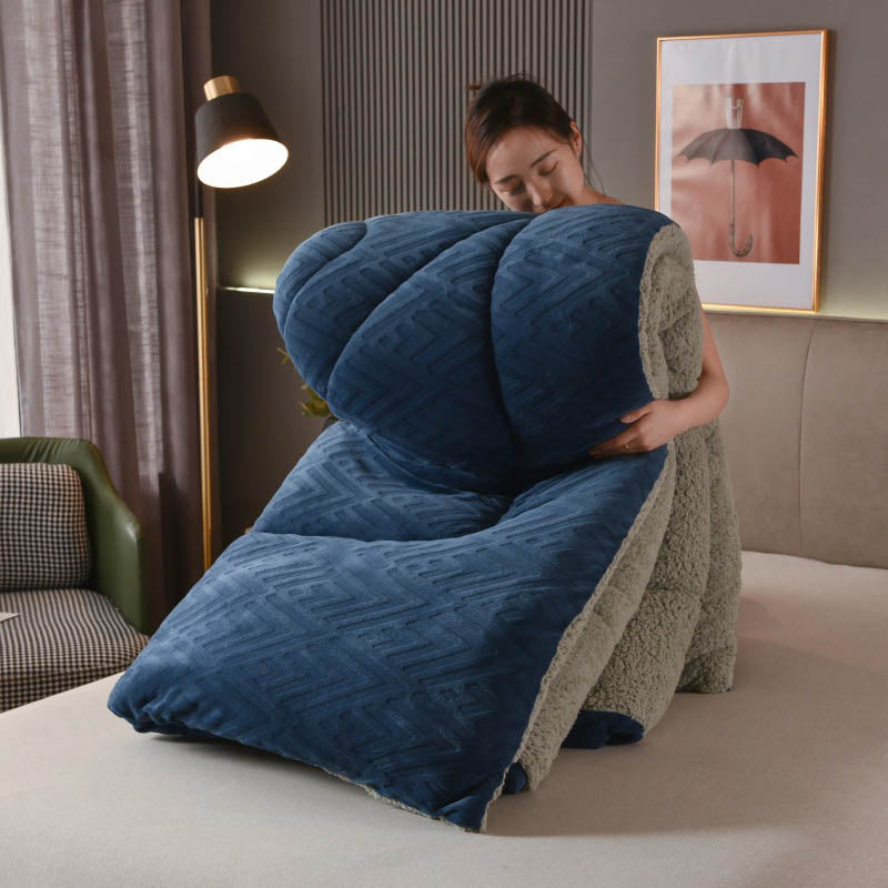 Couverture d’hiver Sherpa avec garnissage – plaid épais en polaire, extra-chaud et doux – pour lit deux personnes et salon – couvre-lit douillet | Sulvida