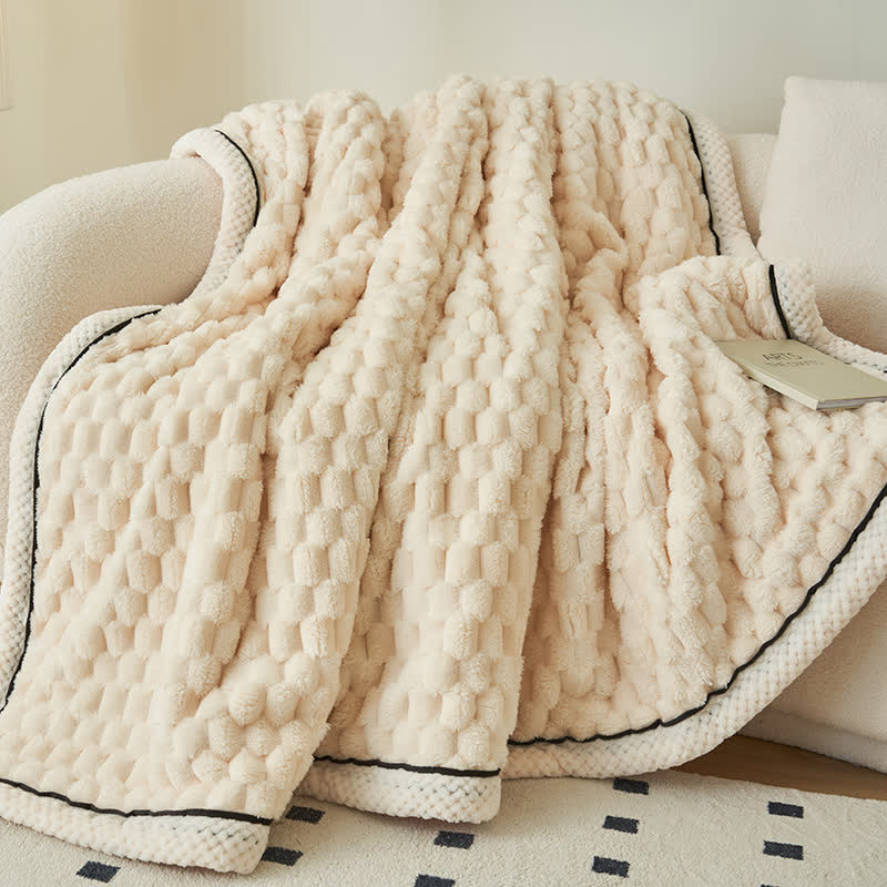 Plaid réversible en polaire corail épaisse – Polyester doux pour canapé et lit – Disponible en 8 couleurs et 2 tailles | Sulvida