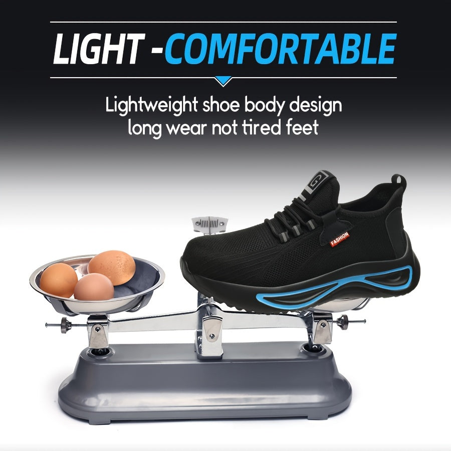 Lichtgewicht Werkschoenen voor Heren met Stalen Neus en Ademend Mesh – Antislip Veiligheidsschoenen | Sulvida