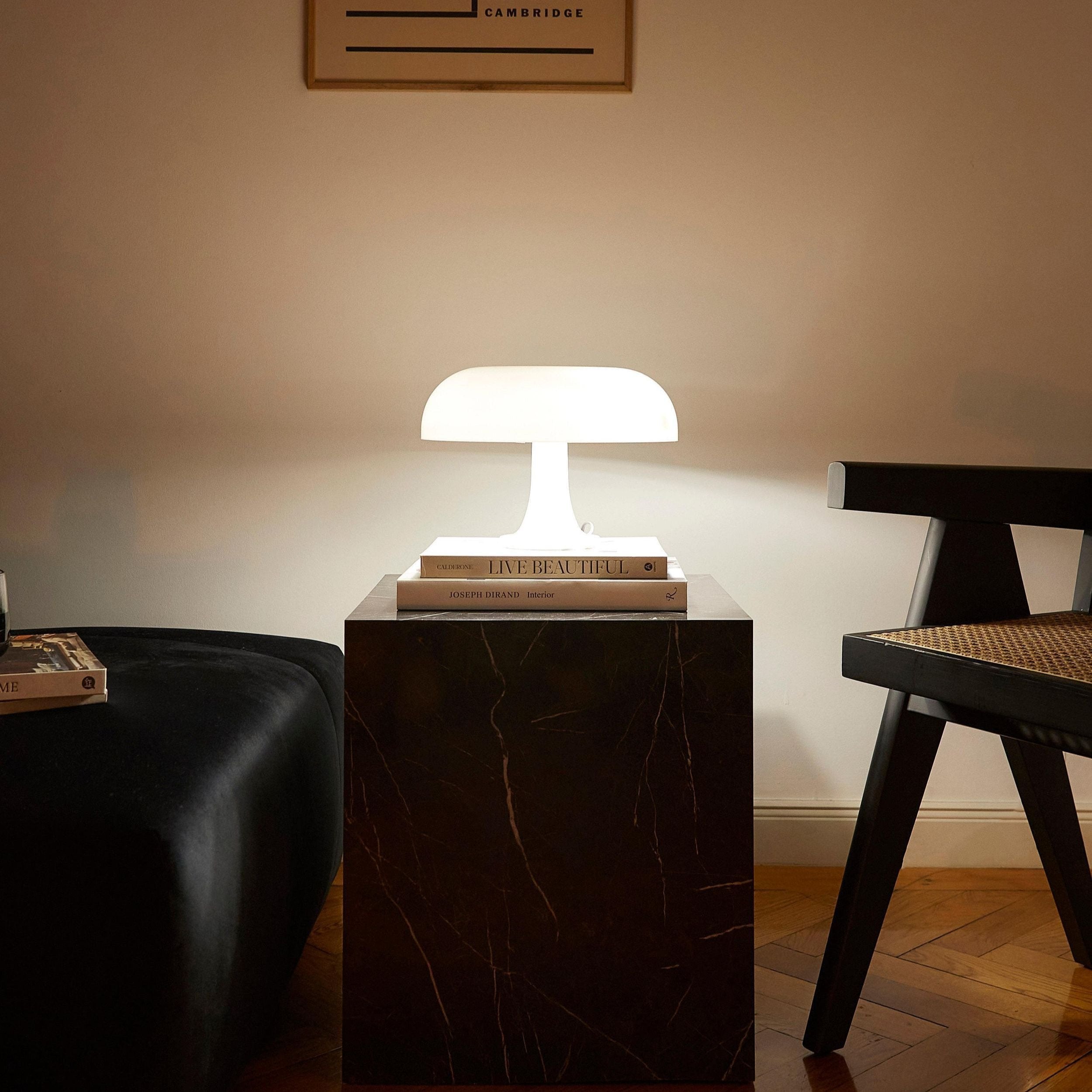 Lampe champignon rétro, éclairage de table avec fonction variateur, veilleuse blanc chaud, lampe d’ambiance vintage en forme de champignon, 3000K, pour chambre et salon, design décoratif, douille E27 | Sulvida