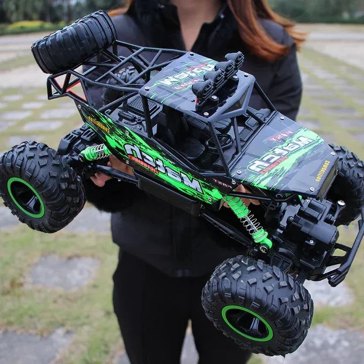 Monster truck télécommandé, jouet à l’échelle 1:12, véhicule tout-terrain 4WD avec amortisseurs et commande rotative, cadeau idéal pour les enfants à partir de 4 ans | Sulvida