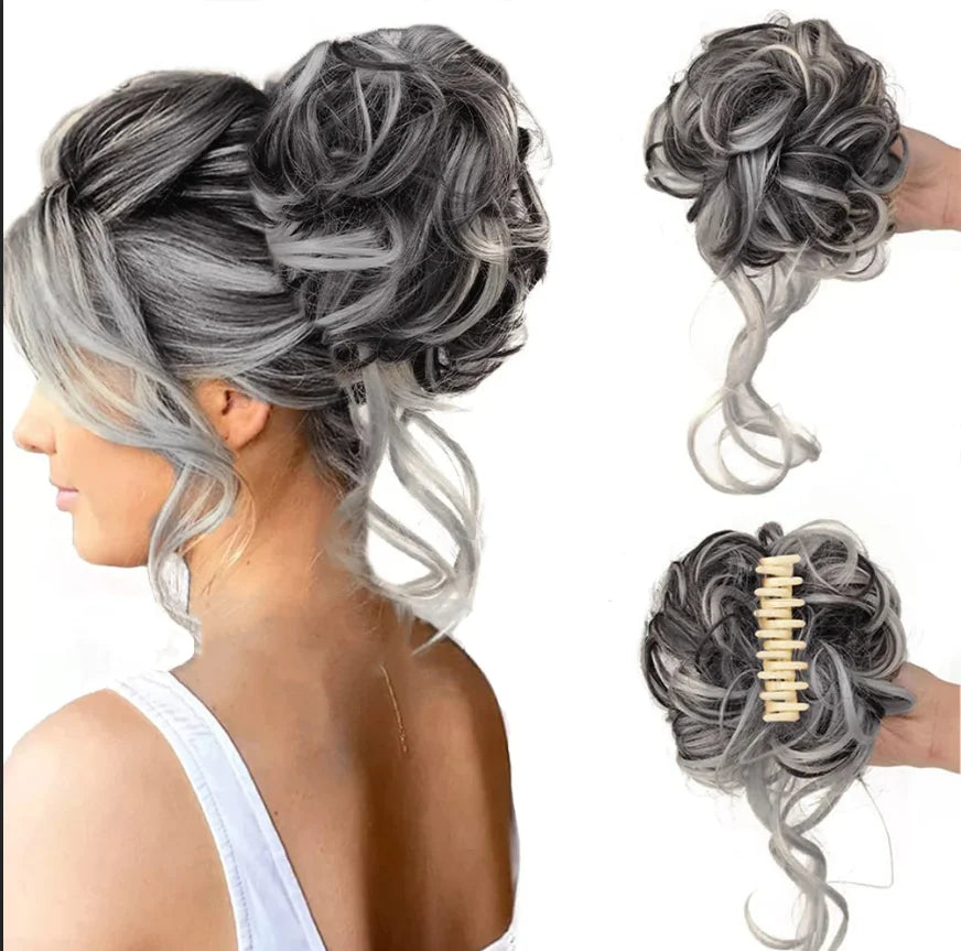 Chignon Clip-in avec Volume et Boucles pour Effet Plein – Postiche Instantané 18 Couleurs | Sulvida