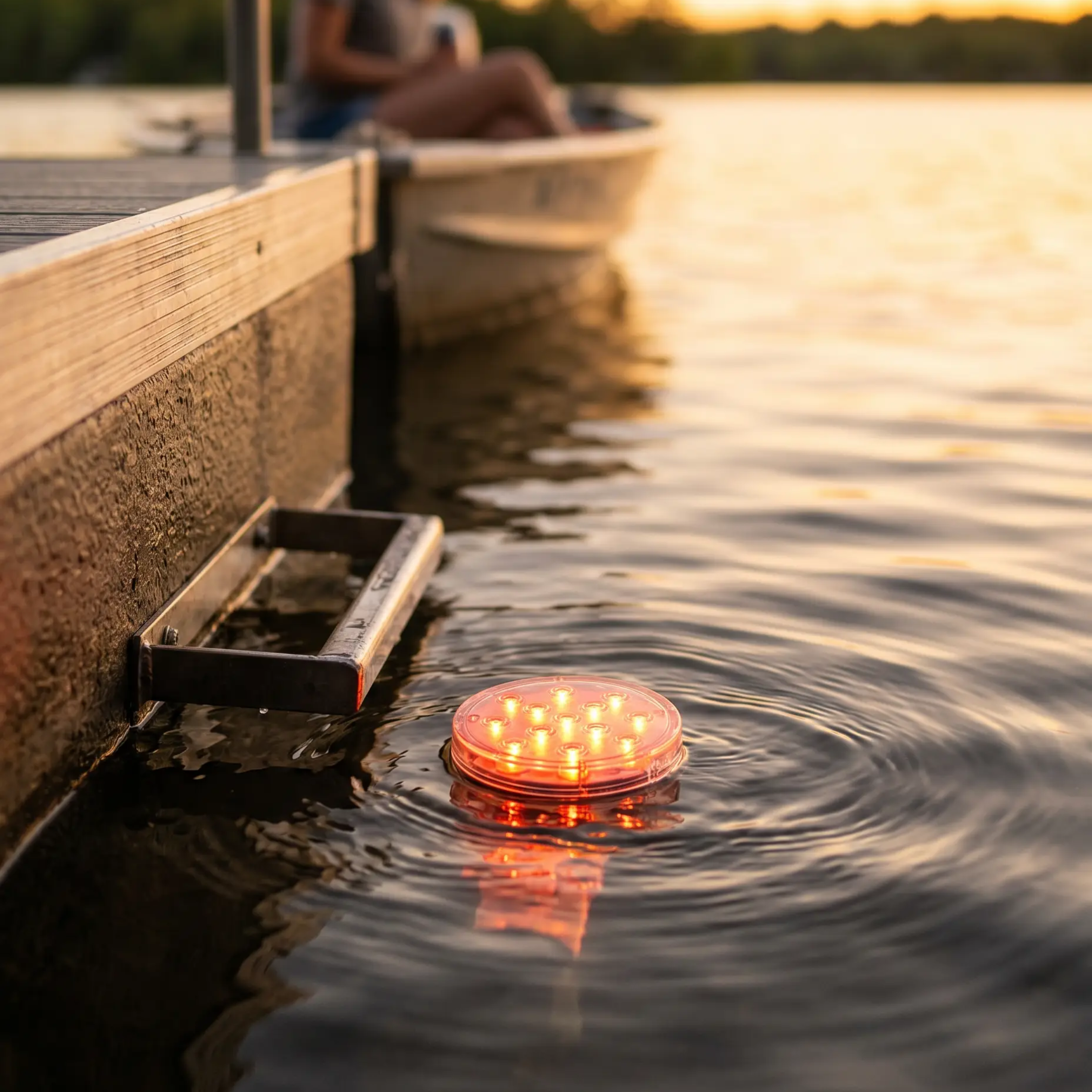 Lampe LED rechargeable et étanche avec télécommande et fixation magnétique pour piscine, aquarium, bassin et fontaine | Sulvida