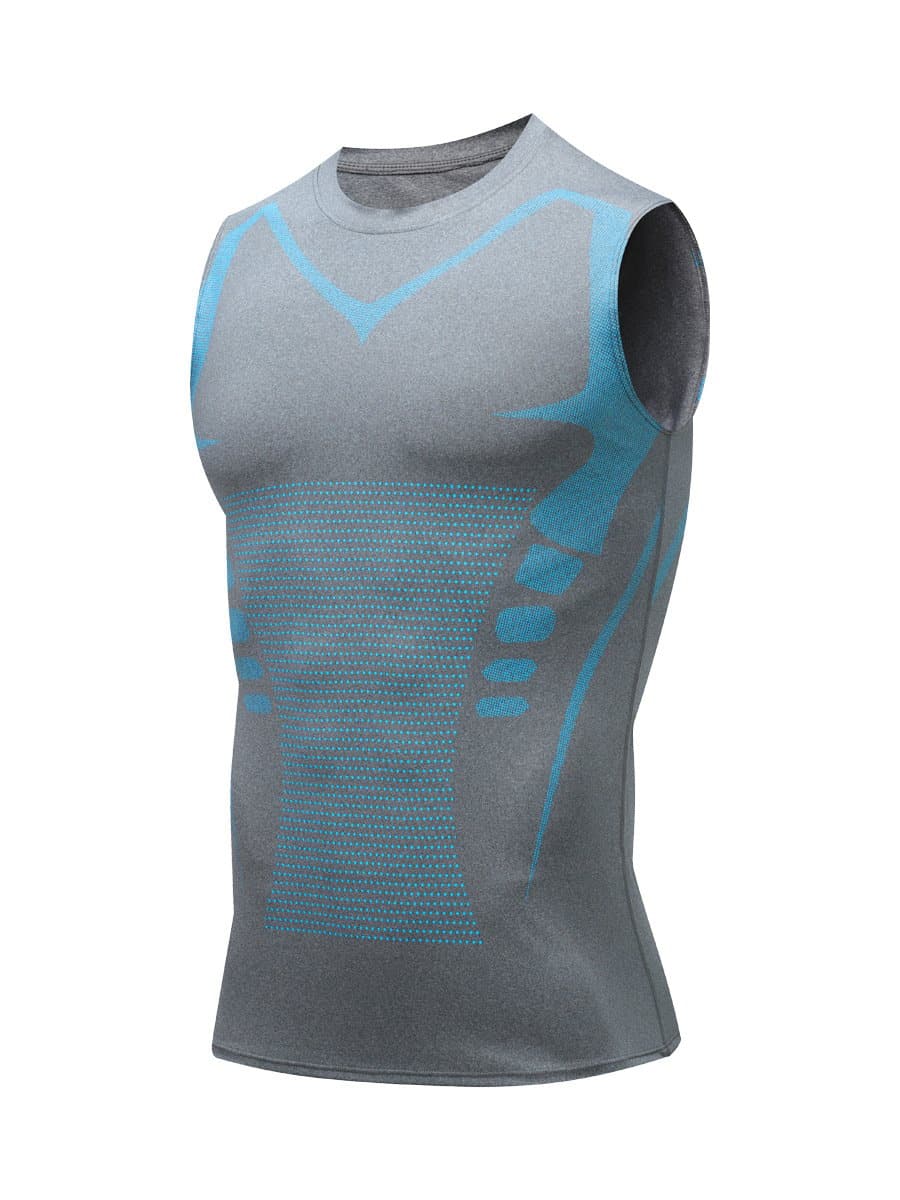 Gilet de Compression Sans Manches – Maillot Ionique Sculptant pour Hommes | Sulvida