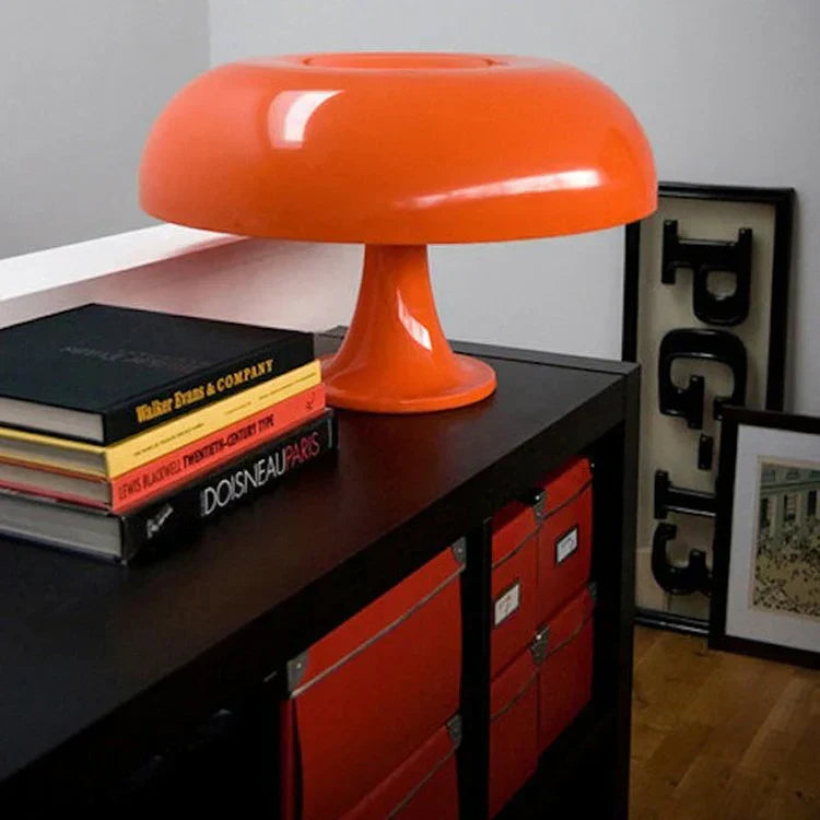 Lampe champignon rétro, éclairage de table avec fonction variateur, veilleuse blanc chaud, lampe d’ambiance vintage en forme de champignon, 3000K, pour chambre et salon, design décoratif, douille E27 | Sulvida