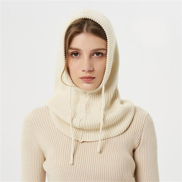 Gebreide Wintermuts met Verstelbare Capuchon – Warme Beanie voor Herfst en Winter | Sulvida