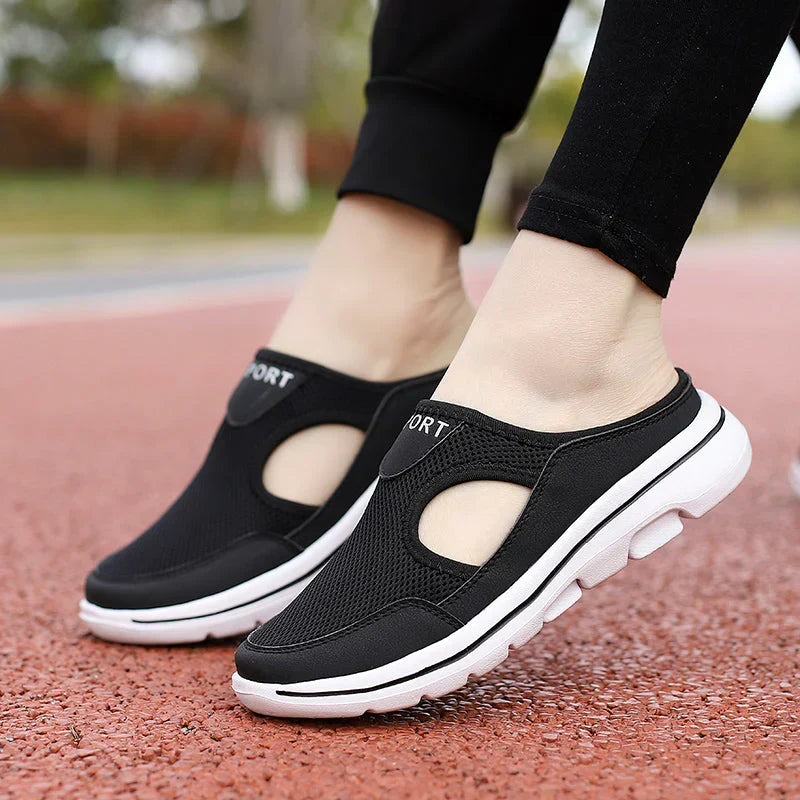 Mocassins orthopédiques à talon ouvert – Confort respirant en mesh pour intérieur et extérieur | Sulvida