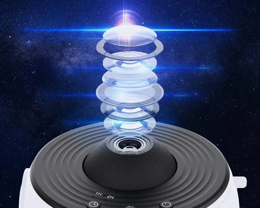 Projecteur d’étoiles Galaxy avec 13 disques interchangeables – boule de projection interchangeable pour créer une ambiance lumineuse dans la chambre, univers, planétarium et ciel étoilé | Sulvida