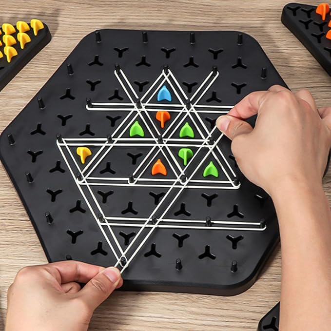Jeu de réflexion avec élastiques – Jeu de stratégie avec élastiques et picots pour enfants et adultes – Jeu éducatif de société pour développer la logique et la résolution de problèmes | Sulvida