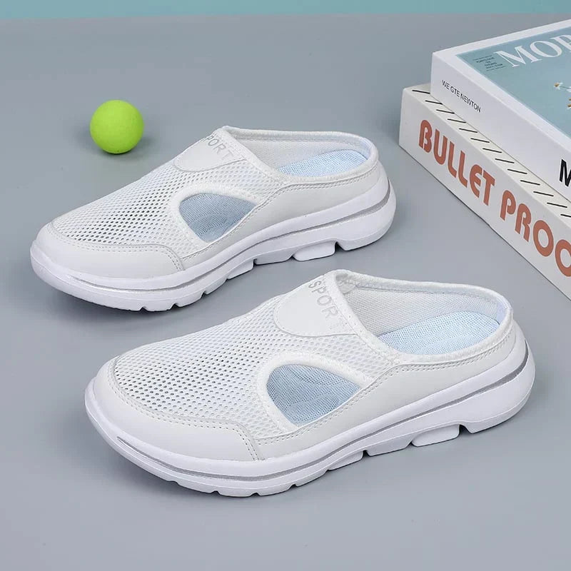 Mocassins orthopédiques à talon ouvert – Confort respirant en mesh pour intérieur et extérieur | Sulvida