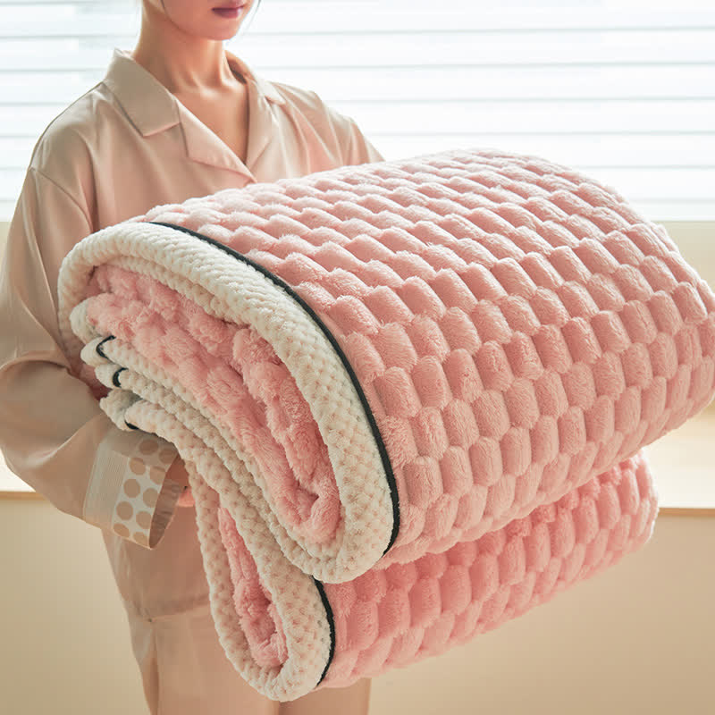 Plaid réversible en polaire corail épaisse – Polyester doux pour canapé et lit – Disponible en 8 couleurs et 2 tailles | Sulvida