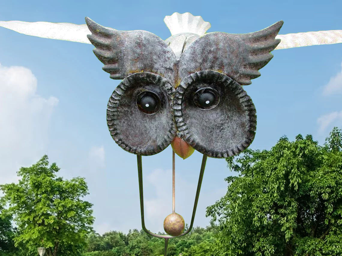 Moulin à vent de jardin en métal décoratif oiseau ou aigle sur pied pour terrasse ou pelouse – Décoration de jardin avec ailes mobiles | Sulvida