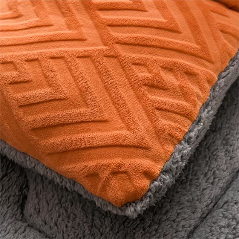 Couverture d’hiver Sherpa avec garnissage – plaid épais en polaire, extra-chaud et doux – pour lit deux personnes et salon – couvre-lit douillet | Sulvida