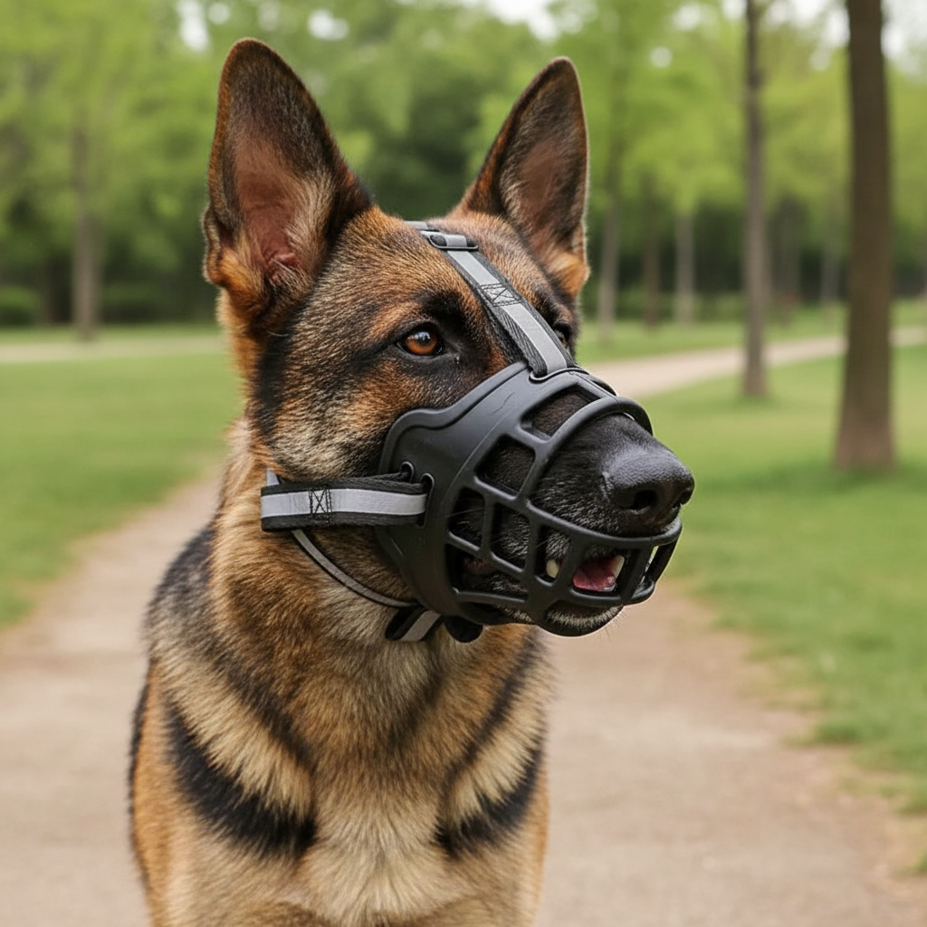 Hondenmuilkorf verstelbaar ademend mesh polyester voor veilige gedragscontrole tijdens uitlaten en training bij bijten, blaffen of kauwgedrag, geschikt voor diverse hondenrassen in maat S, M, L, XL, 2XL, 3XL | Sulvida