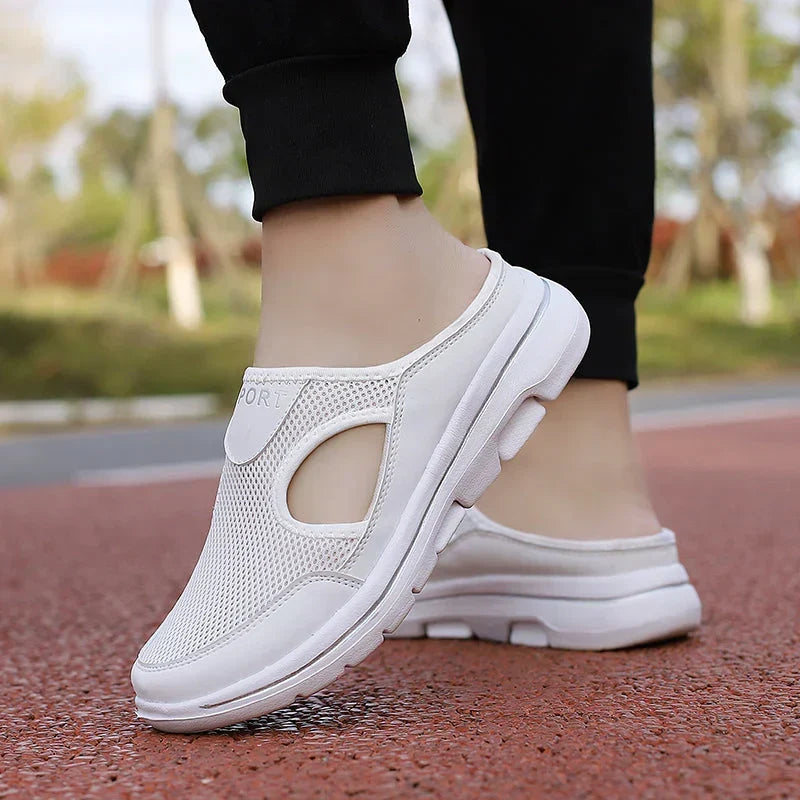 Mocassins orthopédiques à talon ouvert – Confort respirant en mesh pour intérieur et extérieur | Sulvida