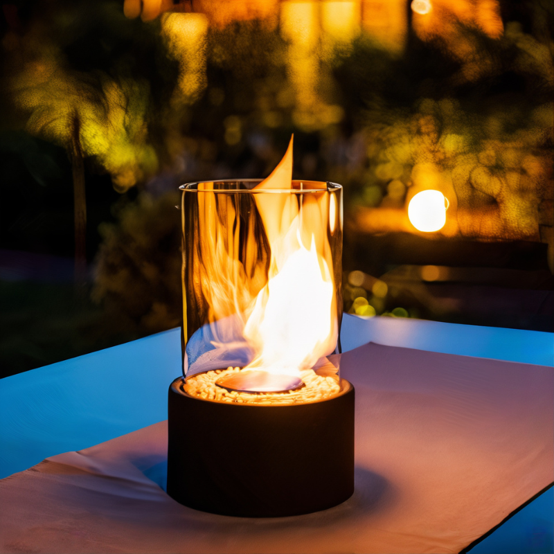 Élégante lampe à huile classique avec flamme sécurisée pour des soirées chaleureuses – Lanterne intemporelle à l’éthanol ou à l’huile pour lampe, idéale comme décoration romantique de table à manger | Sulvida