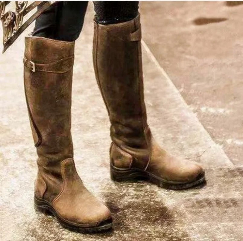 Bottes d’hiver en cuir imperméables pour femmes et hommes – chaussures de randonnée chaudes et doublées avec semelle en caoutchouc antidérapante et soutien orthopédique | Sulvida