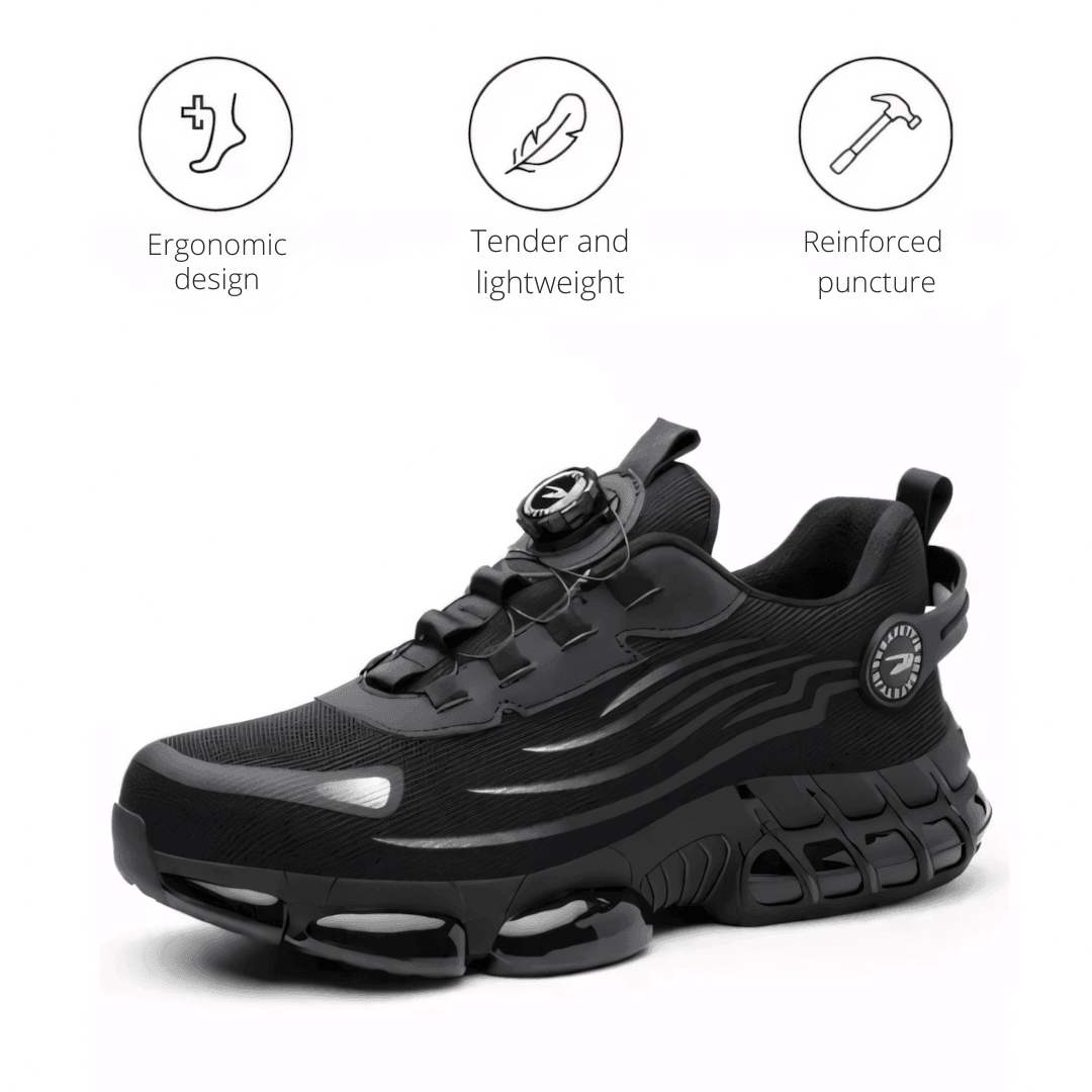 Chaussures de travail professionnelles avec soutien orthopédique et semelle antidérapante – Chaussures de sécurité pour hommes et femmes – Chaussures confortables avec embout large et mousse à mémoire pour longues journées de travail | Sulvida