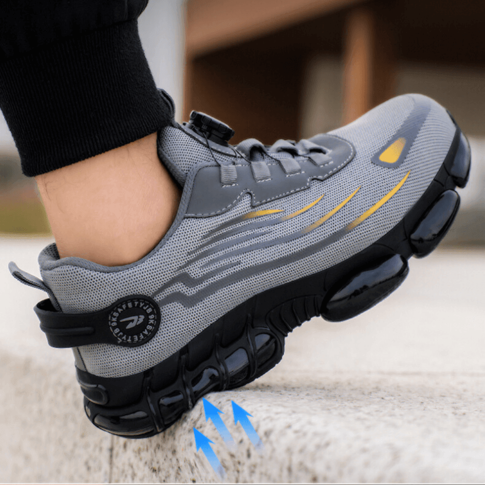 Professionele Werkschoenen met Orthopedische Ondersteuning en Antislipzool – Veiligheidsschoenen voor Mannen en Vrouwen – Comfortabele Werkschoenen met Brede Teenbox en Memory Foam voor Lange Werkdagen | Sulvida