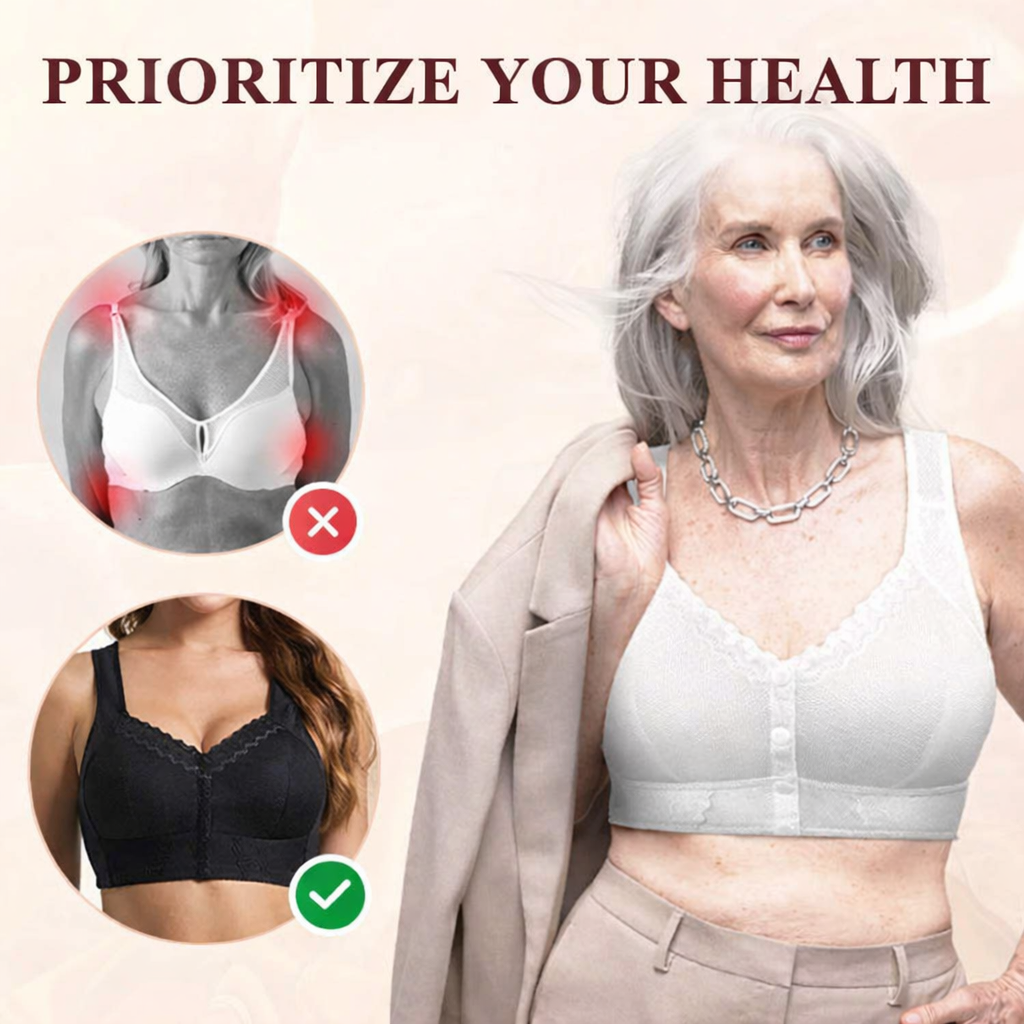 Soutien-gorge à fermeture avant en coton doux, respirant, soutien confortable pour usage quotidien | Sulvida