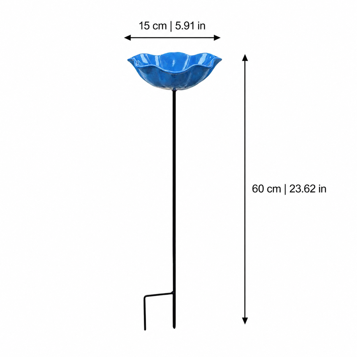 Bain pour oiseaux et abreuvoir pour abeilles en forme de fleur – Décoration de jardin à planter avec coupelle d’eau pour oiseaux, abeilles et papillons – Ornement de jardin en métal et mangeoire pour oiseaux | Sulvida