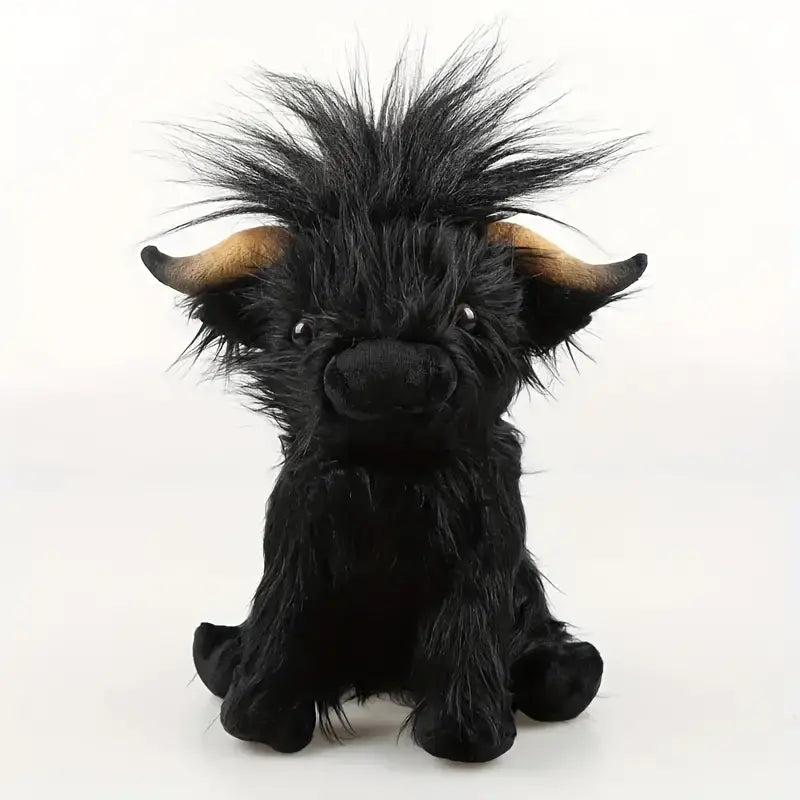Peluche vache Highland 25 cm – Peluche douce réconfortante pour enfants et adultes – Jouet vache Highland écossaise avec pelage doux et mignon – Jouet décoratif en peluche pour chambre et salon | Sulvida