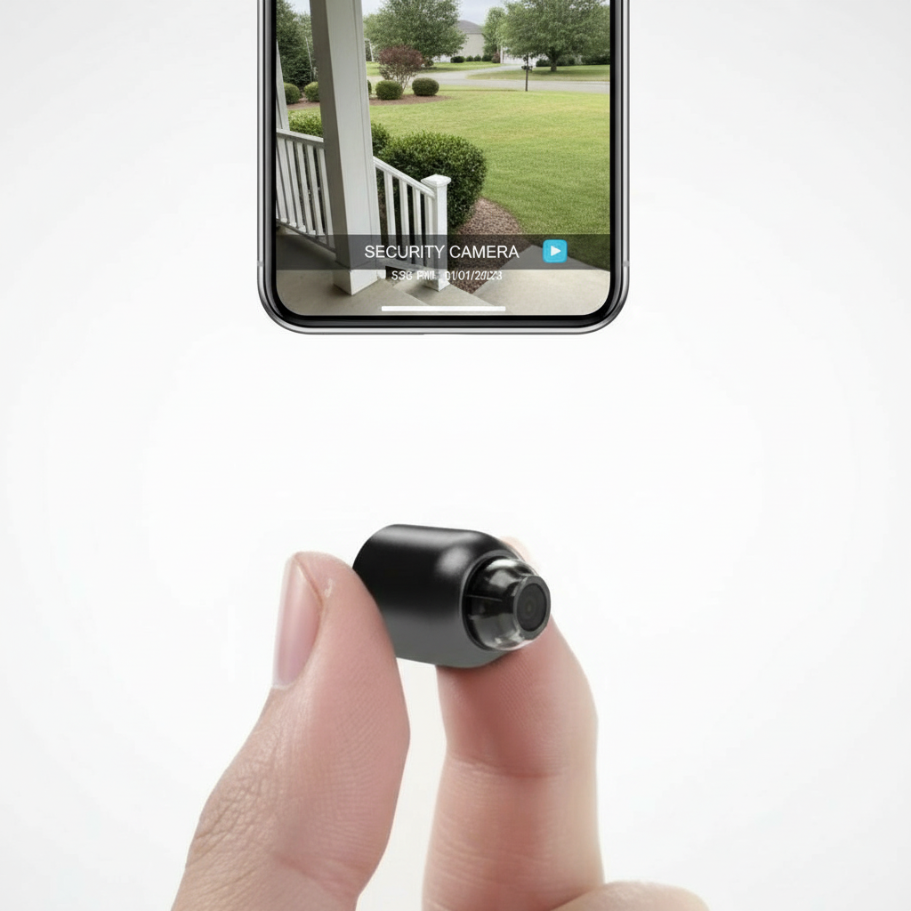 Caméra de sécurité WiFi compacte – Full HD 1080p avec objectif grand angle 120°, vision nocturne, détecteur de mouvement et audio bidirectionnel pour surveillance mondiale | Sulvida
