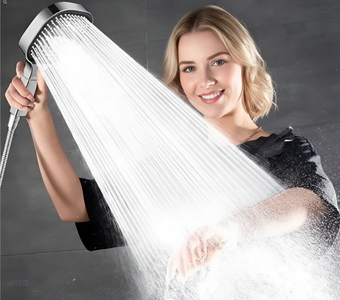 Turbo Boost Douchekop met Hoge Druk en Waterfilter – Verstelbare Straalpatronen voor Vitaliserend Douchecomfort | Sulvida