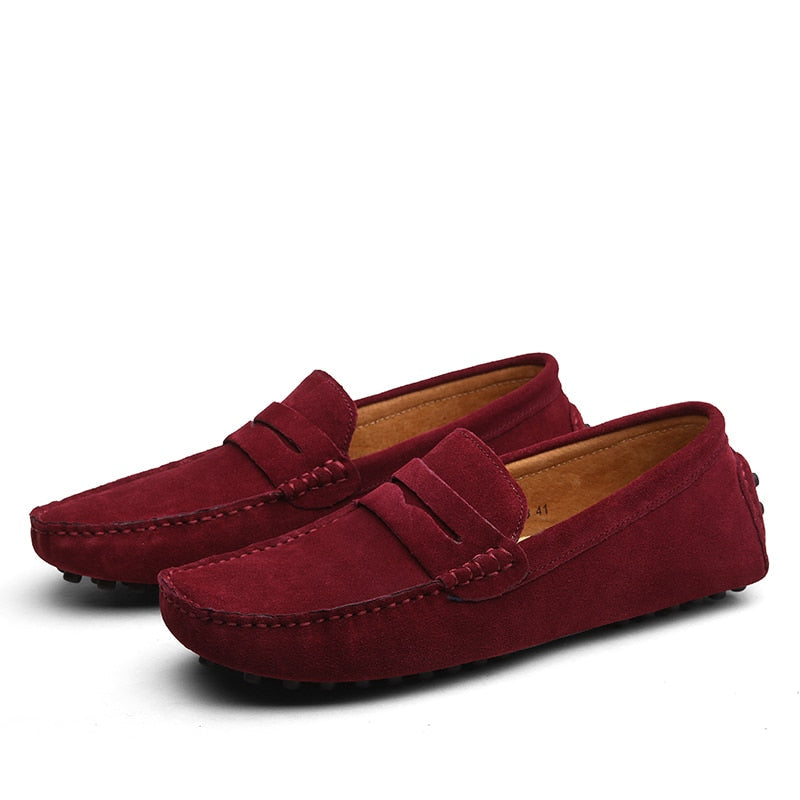 Mocassins pour hommes en daim, au style casual moderne et au design confortable pour un usage quotidien | Sulvida