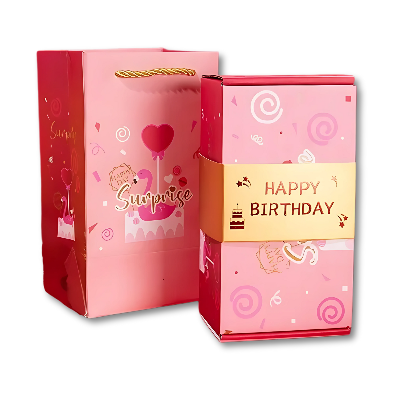 Boîte cadeau surprise avec motif de cœurs – Coffret cadeau luxueux pour les moments spéciaux et les messages personnalisés | Sulvida