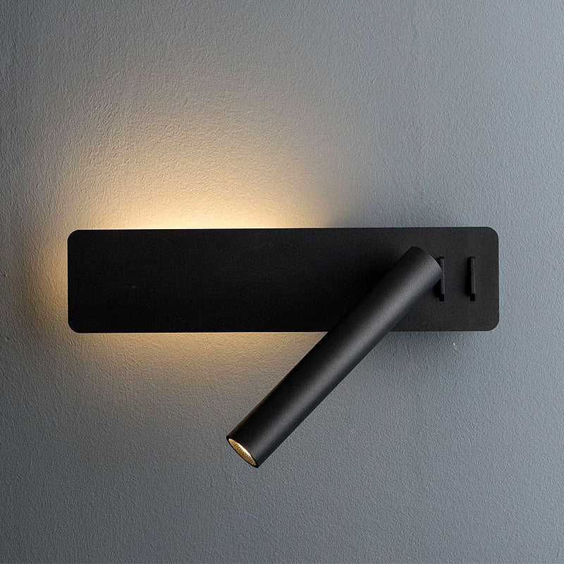Applique murale LED pivotante pour coin lecture au lit – Luminaire réglable avec faisceau lumineux ciblé – Éclairage mural design moderne pour chambre | Sulvida