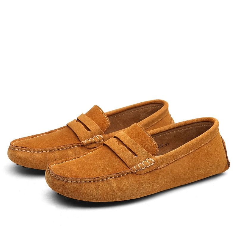 Mocassins pour hommes en daim, au style casual moderne et au design confortable pour un usage quotidien | Sulvida
