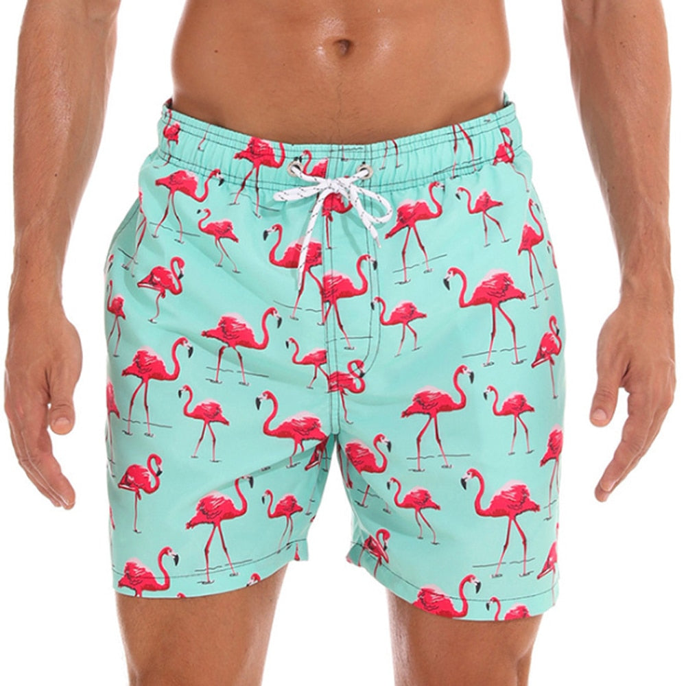 Short de bain pour hommes avec imprimé tropical et cordon réglable – Short de plage à séchage rapide en 9 variantes pour l’été et les vacances | Sulvida