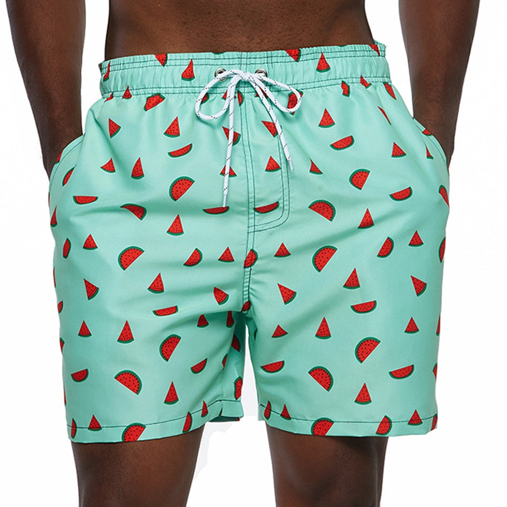 Short de bain pour hommes avec imprimé tropical et cordon réglable – Short de plage à séchage rapide en 9 variantes pour l’été et les vacances | Sulvida