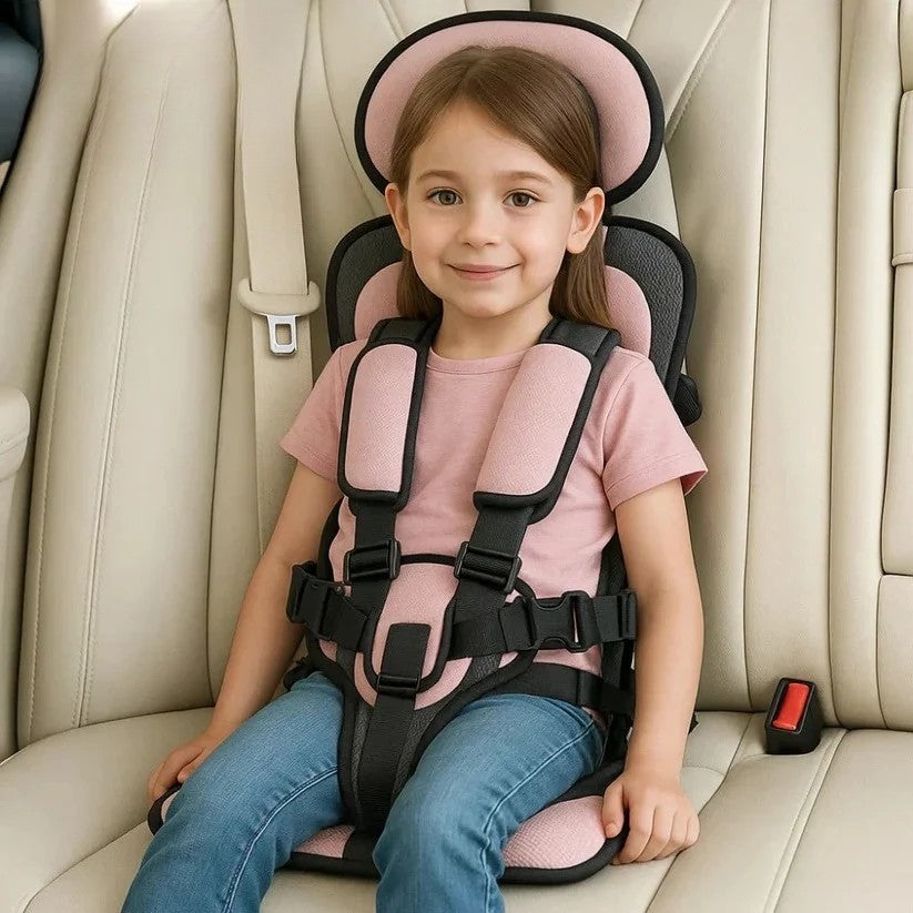 Siège de voyage pliable pour enfants avec harnais à cinq points – Siège auto compact pour les déplacements – Sûr, avec installation rapide dans un taxi ou une voiture de location | Sulvida