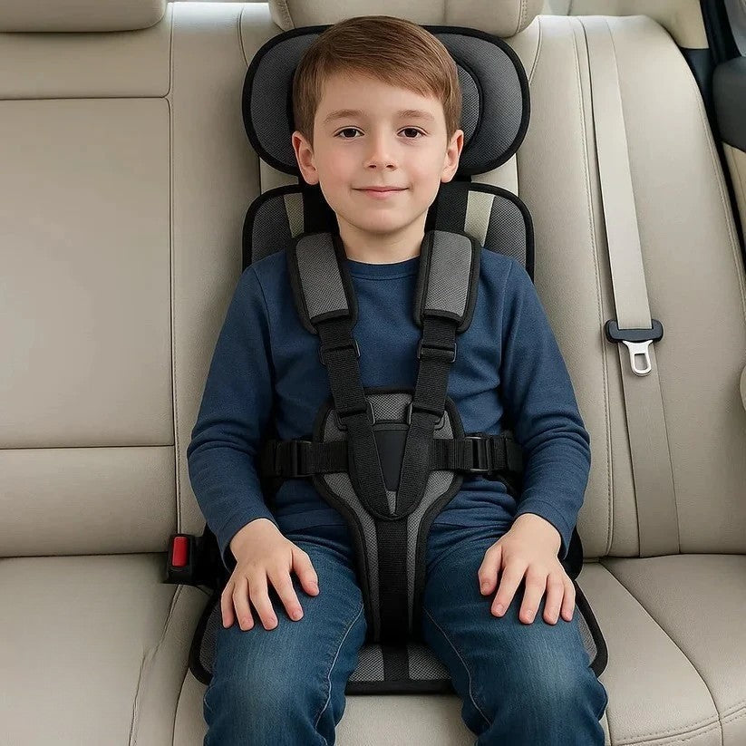 Siège de voyage pliable pour enfants avec harnais à cinq points – Siège auto compact pour les déplacements – Sûr, avec installation rapide dans un taxi ou une voiture de location | Sulvida