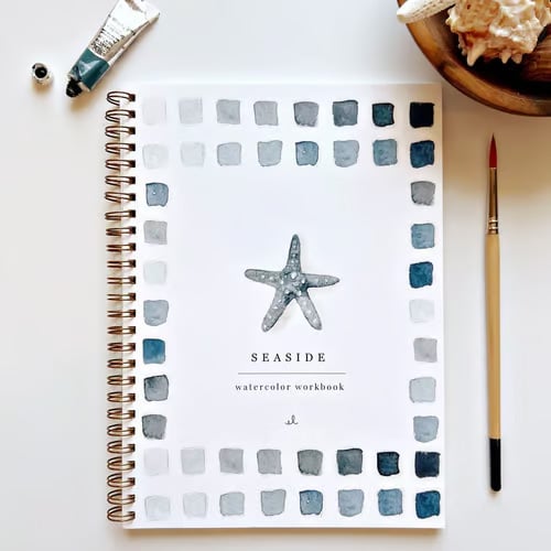 Cahier d’aquarelle pour débutants — Livre de peinture étape par étape avec modèles préimprimés et peinture aquarelle | Sulvida