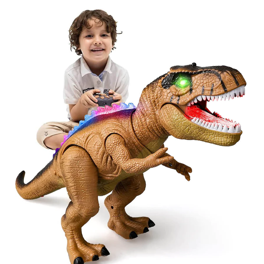 Jouet dinosaure interactif avec télécommande et éclairage LED – T-Rex qui marche pour enfants | Sulvida