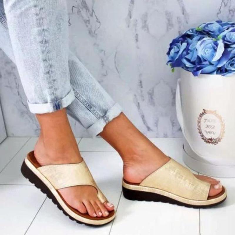 Tongs femme avec semelle orthopédique – Chaussure confortable pour hallux valgus | Sulvida