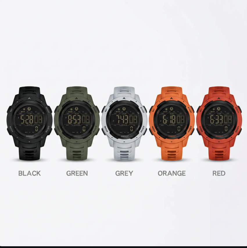 Montre de sport numérique étanche avec podomètre – Design militaire pour un style de vie actif en plein air | Sulvida