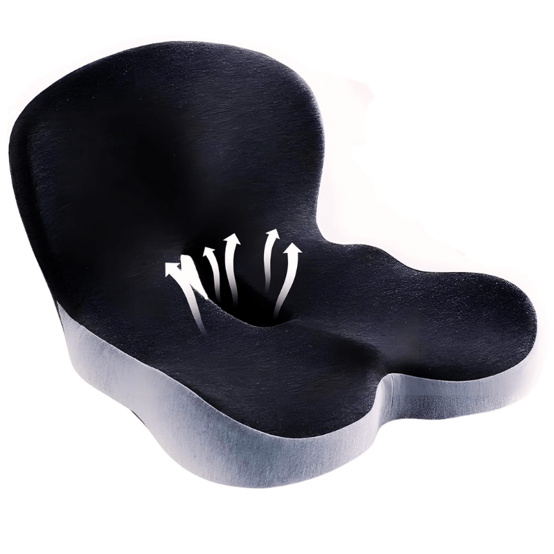 Ergonomisch Zitkussen Memory Foam voor Bureaus Drukverlagend Antislip met Afneembare Wasbare Hoes voor Thuiswerken Kantoor Auto | Sulvida