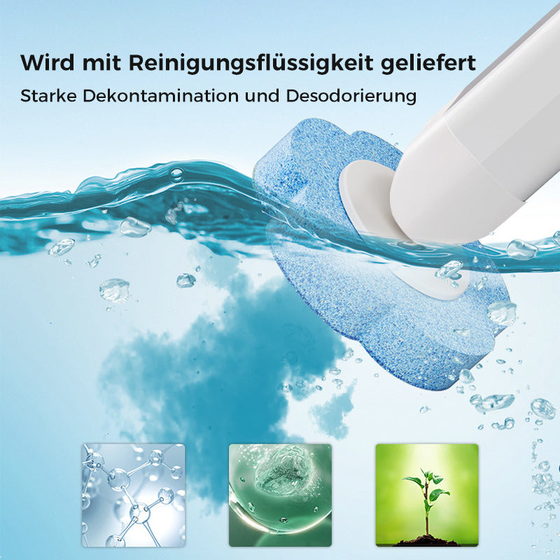 Wegwerp WC-Borstel met Wegwerpkoppen – Hygiënische Toiletreiniging zonder Bacteriecontact – Eenvoudig Klik & Weg Systeem voor Praktische Toiletschoonmaak | Sulvida